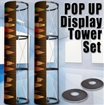 High Quality High Quality 360 View Circle 2 Tower Display Banner Stand