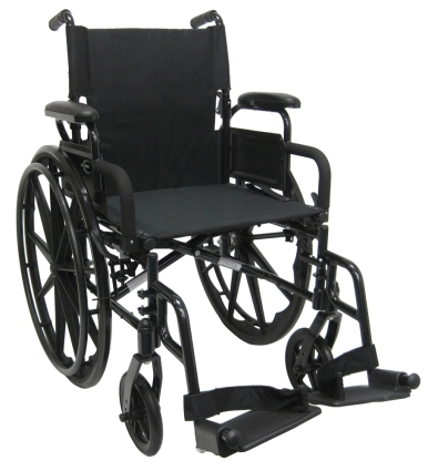 SaferWholesale Karman 802-DY -- Ultra Lightweight Wheelchair with Flip Back Armrest