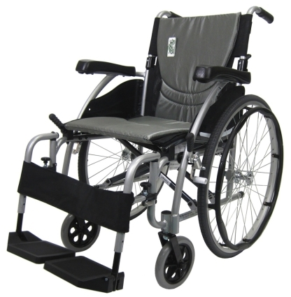 treated by AEIGIS Karman S-Ergo 115 Ultra Lightweight Ergonomic Wheelchair with Swing Away Footrest and Quick Release Wheels