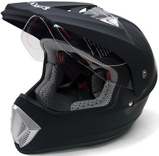 Matte Black TMS Motocross Dual Sport Helmet (DOT Approved)
