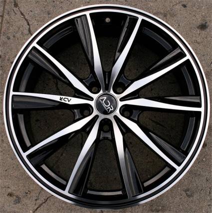 19 Inch Black w/ Machined Face Automotive Rims 19