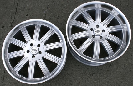 22 X 9 0 22 X 10 5 Inch Silver W Machined Face Lip Automotive Rims 22 Wheels Set Of 4