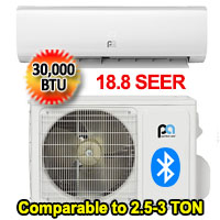 30,000 BTU 18.8 SEER Single-Zone Air & Heat Mini-Split System Comparable to 2.5-3 TON