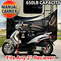 850LB Motorcyle Scooter Double Carrier Manual Hydraulic Lift