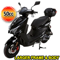 49cc Gas Scooter Moped Agile 50cc with Auto Transmission, Large Frame & Body