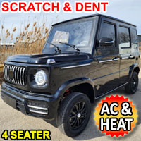 Coco Boxer Scratch & Dent Electric Golf Cart LSV 4 Passenger Low Speed Vehicle With AC & Heat - BLACK