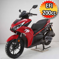 200cc 4 Stroke EFI Fully Automatic Gas Moped Scooter W/ Front Disc Brakes - CHAMPION 200