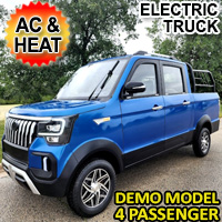 LSV Four Passenger Electric Coco Truck Low Sped Vehicle Golf Cart With AC & Heat - BLUE