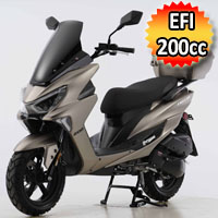 200cc EFI Fully Automatic 4 Stroke Gas Moped Scooter W/ Disc Brakes - EAGLE 200