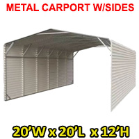 20'W x 20'L x  12'H Metal Car Port Storage Canopy Shelter With Steel Tube Frame