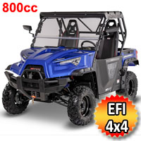 800cc UTV 2 Seater Golf Cart 4x4 Utility Vehicle EFI W/Dump - JungleCross 800 ST-2