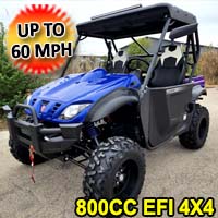 800cc Comrade Maximus 4x4 UTV 2 Seater Golf Cart Utility Vehicle EFI W/Dump - MAXIMUS 800CC - BLUE