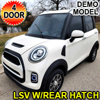 Electric 4 Door Mini Bug 60v Electric Golf Cart LSV With Rear Hatch