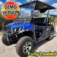 Four Seater Gas Golf Cart Utility Vehicle UTV Rancher 200 EFI With Automatic Trans. & Reverse - BLUE DEMO MODEL