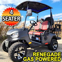 Gas Powered Golf Cart 4 Seater 200cc Renegade Fuel Edition Utility Golf UTV - GAS EDITION