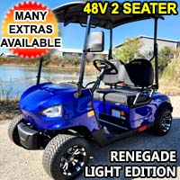 48V Electric Golf Cart 2 Seater Renegade Light Edition Golf - LIGHT EDITION - BLUE