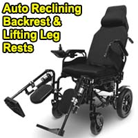 X-9 Remote Controlled Electric Wheelchair With Automatic Reclining Backrest & Lifting Leg Rests