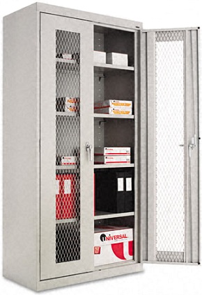 High Quality Assembled Storage Cabinet With Steel Mesh Doors 36w X 18d X 72h