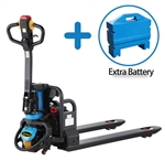 Fully Electric Pallet Jack 3300Lbs Capacity 45" x 21" Fork & Extra Battery - A-1021 + S-1003