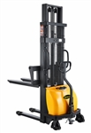 Semi-Electric Stacker 2200Lbs Capacity With Fixed Legs - 63" Lifting - CDD10B-III