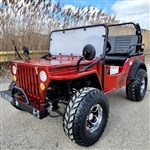 Mini Gas 125cc jeep Mini Truck ELITE Edition - Lifted With Custom Rims And Fender Flares - Red