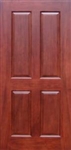 High Quality Solid Wood Mahogany 4 Panel Interior Door - 80" Tall