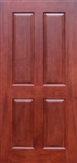 High Quality Solid Wood Mahogany 4 Panel Interior Door - 98" Tall