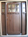 Triple Mahogany 6-Lite Craftsman Solid Wood Entry Door