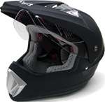 Matte Black TMS Motocross Dual Sport Helmet (DOT Approved)