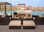 Premium 8 Piece Outdoor Wicker Patio Furniture Set - 2017 Model