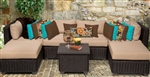 Rustic 7 Piece Outdoor Wicker Patio Furniture Set - 2017 Model