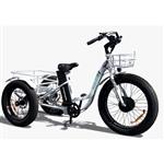 500 Watt Caddy Electric Powered Fat Tire Tricycle Motorized 3 Wheel Trike Scooter Bicycle - Caddy