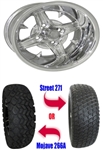 12" Wheel/Tire Combo Package with Lift Kit.  Fits EZGO TXT/Medalist 94-01.