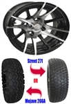 12" Wheel/Tire Combo Package with Lift Kit.  Fits Yamaha G14-G19 95-02.