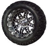 14" Lifted Golf Cart Tire/Wheel Package Combo with Lift Kit.  Fits EZGO TXT (Gas) 01-08.