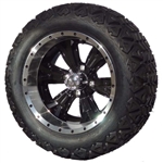 14" Golf Cart Tire/Wheel Package Combo with Lift Kit.  Fits EZGO TXT 94-01.