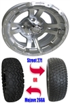 12" Wheel/Tire Combo Package with Lift Kit.  Fits Club Car DS (Gas) 94-03 and (Electric) 84-03