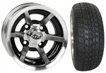 Brand New Lifted Golf Cart Tires and 10" ITP SS6 Machined Wheels Set