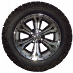 14" Lifted Golf Cart Tire/Wheel Package Combo with Lift Kit.  Fits EZGO TXT (Electric) 01-Current.