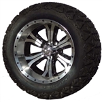 14" Lifted Golf Cart Tire/Wheel Package Combo with Lift Kit.  Fits EZGO RXV (Gas) 08-Current.