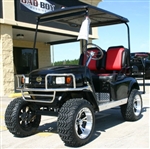 EZGO 36v Golf Cart TXT Metallic Black/Red w/2 Tone Seats
