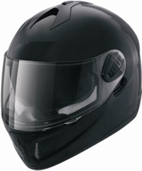 Adult Black Glossy Motorcycle Helmet (DOT Approved)