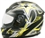 Adult Full Face Yellow Star Motorcycle Helmet (DOT Approved)