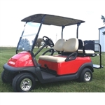2009 Golf Cart Extra Clean 48V Cherry Red Electric Club Car Precedent Electric Golf Cart w/ Rear Flip Seat