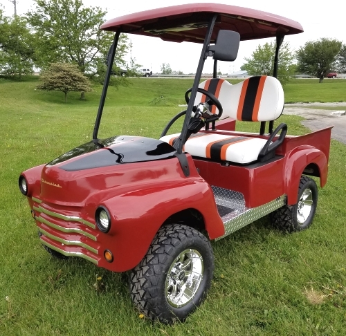 Lifted 47' Old Truck Custom Golf Cart Club Car Precedent With Lift Kit ...