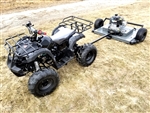 125cc ATV with Mower Lawn Muncher w/ Large 19" Tires and 44" Wide Deck 10.5 HP Trail Mower