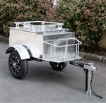 Motorcycle/Car Pull Behind Trailer 59" X 30" X 18" Aluminum Diamond Plate Enclosed Motorcycle / Car Trailer