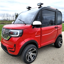 LE Coco Coupe Red Electric Golf Car Small LSV Low Speed Vehicle Golf ...