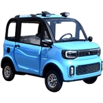 Four Passenger Electric Golf Car Small LSV Low Speed Vehicle Golf Cart 4 Seater 60v Coco Coupe Scooter Car Light Blue