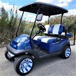 48v Electric Club Car Precedent Golf Cart Dark Demon Loaded Edition with Custom Rims Lights Seats & More